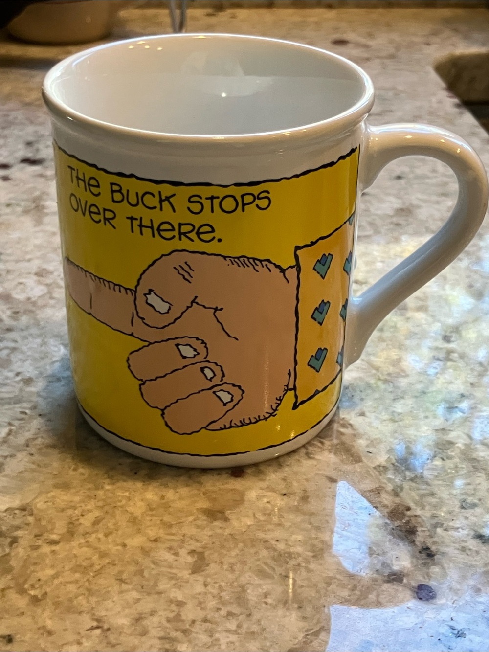 Hallmark The Buck Stops Over There Mug Mates Ceramic Coffee Mug